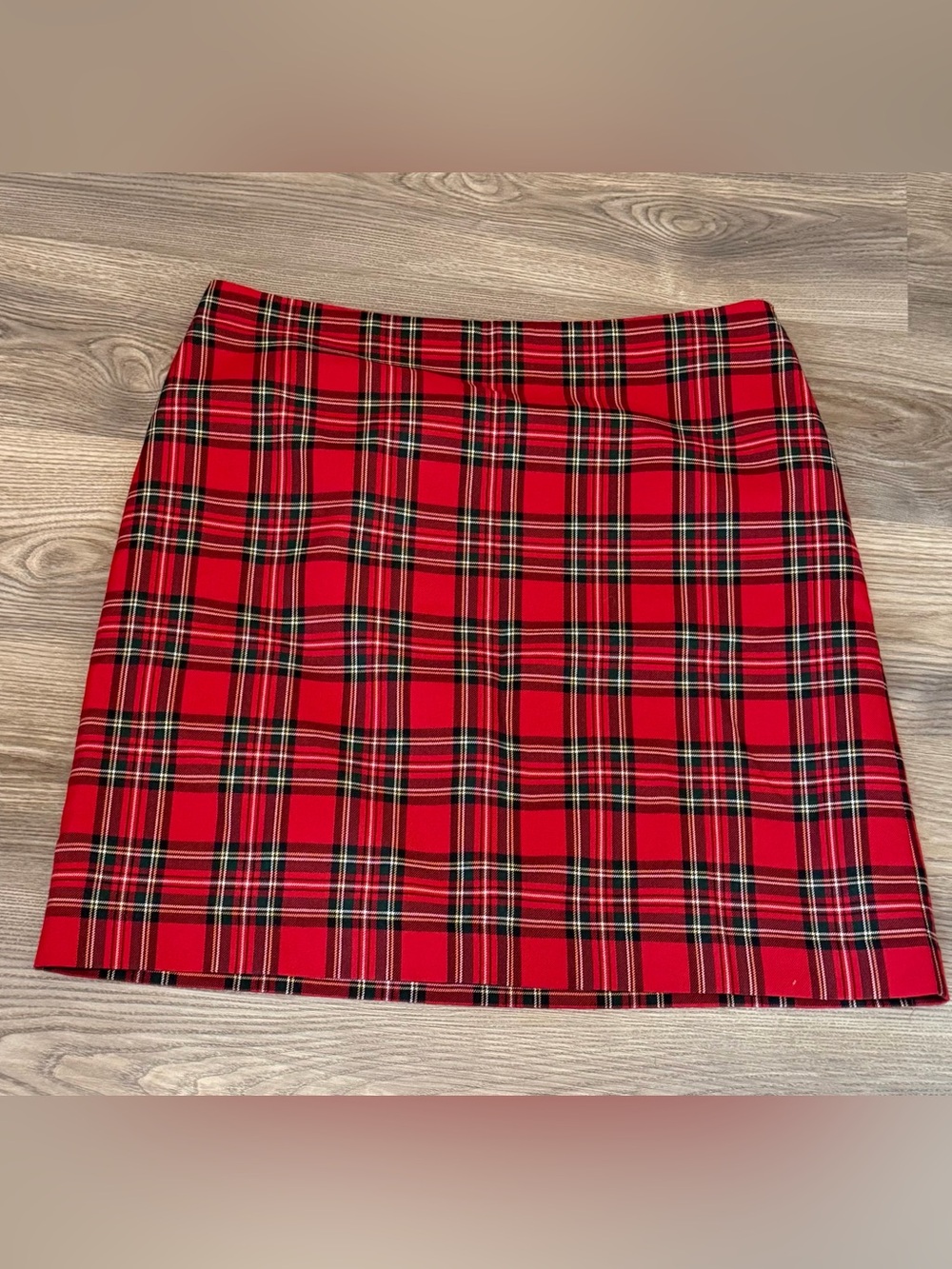 Talbots Red Tartan Plaid Pencil Skirt Lined Women’s size 14